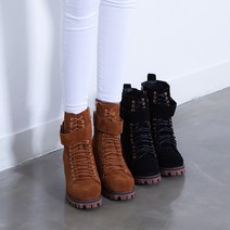 홍대언니 : 벨크로 소가죽 하이워커