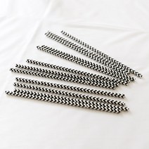 e베이비랜드 페이퍼스트로우 10P, 블랙_지그재그, 1개