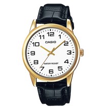 CASIO 방수 MTP-V001GL미네랄그라스 금장이온도금케스 인조가죽시계