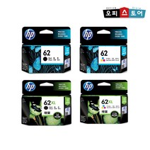 HP No.62 정품잉크, 대용량 컬러, 1개