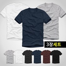 코마사 국산 라운드넥 무지 반팔 티셔츠 3장 세트