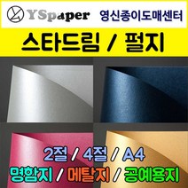 영신종이도매센터 스타드림/펄지, 240-실버, 4절(10매), 10매