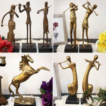 국산 고급 동 장식품 6종 - 장식소품 인테리어소품 인형 황동 청동 조각상, 좌 3중주 악기, 1개