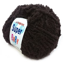 행복뜨기 슈퍼베이비 뜨개실 털실 수면실, 2222밤색, 1개