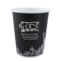 black 10온스(325ml) takeout 100개 종이컵, 1개