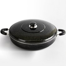 키친앤리빙 대형 뚜껑 경질전판 기타프라이팬, 1개, 37cm