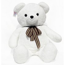 곰인형 (당일발송)체크리본베어+하트쿠션사은품 크리스마스선물 대형인형, 화이트, 체크리본베어 BIG