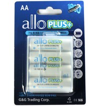 제이티원 allo PLUS 2400mAh AA 충전지 4알 케이스포함, 1세트, 4개입