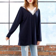비바조이 데일리룩_J2단브이넥긴팔0905