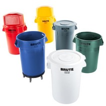 러버메이드 벤티드브루트컨테이너(121L), 노랑, 1개