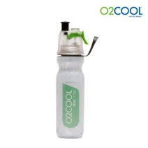 O2COOL 오투쿨 미스팅 보냉물병 470ml 아웃도어 물병 보온보냉병 스포츠물병, 그린