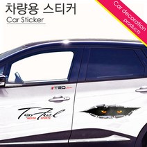 달리자닷컴 프리미엄 럭셔리 자동차 스티커, 3.자동차스티커-3D입체(사람눈), 1개
