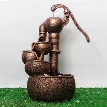 인테리어 실내 분수대 옛날 펌프, 브론즈