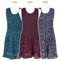 더와이 쉬폰벚꽃 주름 앞치마, 네이비