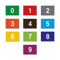 숫자띠라벨-책꽂이(필름지) 도서관 도서분류 숫자 스티커, 1장, 6