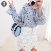 에찌 스카이 플라워 블라우스 G2699