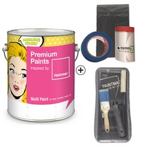 노루페인트 프리미엄 팬톤페인트 멀티용 1L 풀세트, 계란광 17-5912 Dark ivy