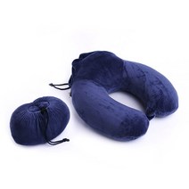 쓰봉샵 HJN 휴대용 포켓 메모리폼 목베개, 지라프오렌지