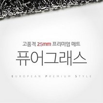 (정품)퓨어그래스 25mm프리미엄 노블 자동차코일쿠션매트(수입차-트렁크없음), 브라운