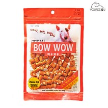 바우와우 강아지간식 연어치즈롤 컷팅 - 120g, 1개
