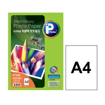 [프린텍] 애니라벨 프리미엄 저광택 포토 인화지 (V7330-10), A4