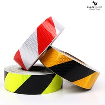 [폭5cm 길이1M단위] 벌집사선 고휘도반사테이프, 적색/백색