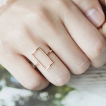 디유아모르 14k 반지 18k 심플렉탱글 링