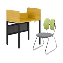 하이솔로몬 카페 독서실세트 SL1514 W760 블랙비취, 의자색상-머스타드