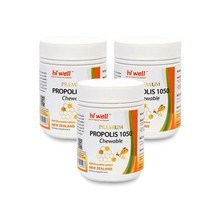 하이웰 프리미엄 프로폴리스 1050 츄어블 500정 3통 (올리브비누+프로폴리스치약 포함) / Hiwell Propolis 1050, 3개, 1050mg