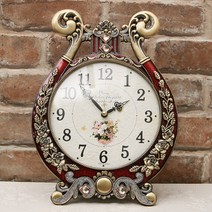 케이엠데코 고품격 인테리어 노블 보석 탁상시계, SN-527[특대형]-자주