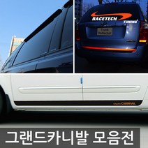 그랜드카니발 도어스티커 범퍼프로텍터 B필러 타공 페달, A. 사이드 도어 스티커(무광블랙)