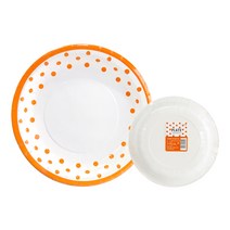 피플스파티 NEW 라인도트접시(18cm)소 테이블용품, 오렌지