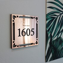 아크릴마트 호실판 아파트동호수 표시 룸넘버 호실안내 숫자안내 호수판 표찰 아파트호수 문패/도어사인, 핑크