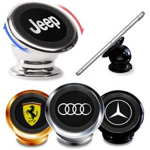 ABCplus 차량용 자석 핸드폰거치대, 1개, 재규어 st 마크/모던 블랙