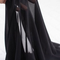 데코탑 특가웨딩쉬폰6칼라 화이트 블랙 크림 블루 연그린 인디핑크 쉬폰천 쉬폰원단, 블랙쉬폰