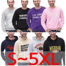 S - 5XL 남녀공용 오버핏 커풀룩 맨투맨 후드티