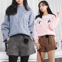 턴키 겨울 반바지 5105 스트라이프밴드반바지