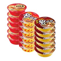 [팔도] 빅3볶음김치면 6개 + 왕뚜껑 6개 + 짬뽕왕뚜껑 6개, 18개입