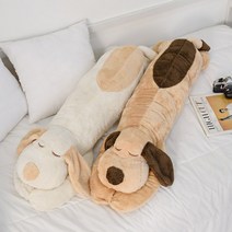 연호_강아지 쿠션 바디필로우, 베이지