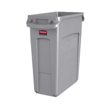 러버메이드 슬림짐쓰레기통 60L (벤티드슬림짐), 회색, 1개