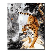 DIY캔버스페인팅 명화그리기, A06_맹호하산