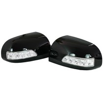 NF쏘나타 - 1WAY 카비 LED 사이드미러 백미러 커버, 은빛색 S7, 1개