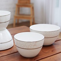 반석스토리 본차이나 당초문 공기 대접 4P 세트, VI1006, 1개
