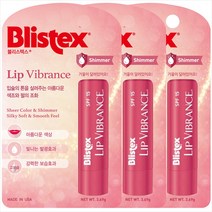 Blistex 블리스텍스 립바이브런스x3개 색조 프리미엄 립글로즈 수입 립밤 보습/케어, 3개, 레드