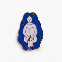[인디케이] 푸른 소녀 금속 뱃지