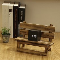 지우 디지털 탁상시계 무소음 우드스타일 소size, USB아답터_단독구매불가