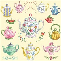 홈데코 티팟 십자수 패키지 (도안+원단+실+바늘) 십자수패키지