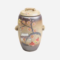 비채 매듭 손잡이 브라운 쌀통 쌀독 쌀독항아리 10KG
