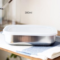 ECO (일본)스텐 반찬통 밀폐용기, 380ml