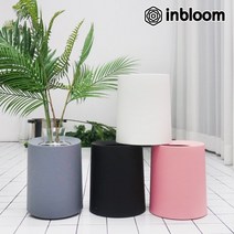 인블룸 인테리어 원형 휴지통 8L, 1개, 그레이